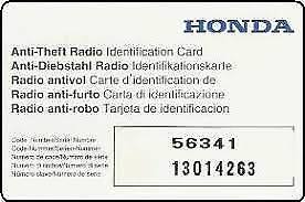 honda car radio codes free